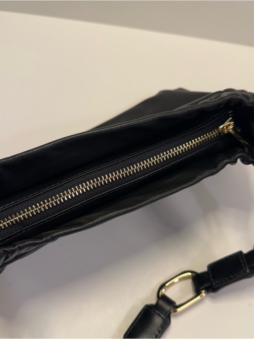 Anine Bing Kate Small Leather Shoulder Bag Black AB Logo Chain Strap - Picture 16 of 16
